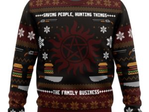 Winchester Christmas Supernatural Ugly Christmas Sweater - Image 1