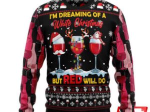 Wine Red Ugly Christmas Sweaters - Image 1