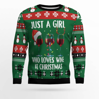 wine xmas ugly christmas sweater 1 Wine Xmas Ugly Christmas Sweater - Image 1