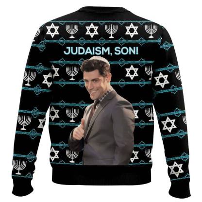 winston schmidt fox new girl judaism son ugly christmas sweater 2 Winston Schmidt Fox New Girl Judaism Son Ugly Christmas Sweater - Image 2