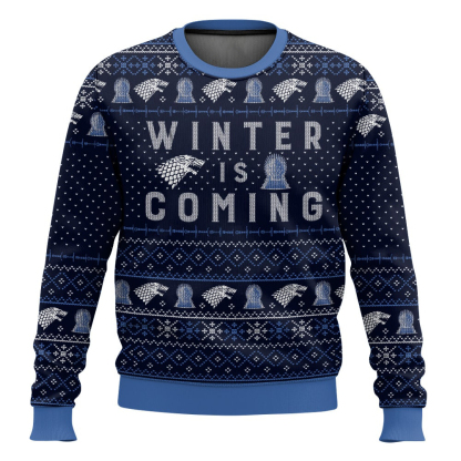winter is coming game of throne christmas ugly christmas sweater 1 Winter Is Coming Game Of Throne Christmas Ugly Christmas Sweater - Image 1