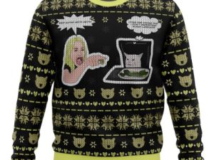 Woman Yelling At Cat Meme Ugly Christmas Sweater - Image 1