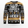 Wonderful Time For A Beer Ugly Christmas Sweater - Image 1