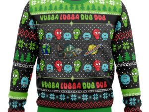 Wubba Lubba Rick And Morty Ugly Christmas Sweater - Image 1