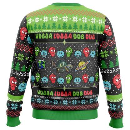 wubba lubba rick and morty ugly christmas sweater 2 Wubba Lubba Rick And Morty Ugly Christmas Sweater - Image 2