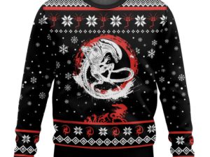 Xenomorph Alien Ugly Christmas Sweater - Image 1