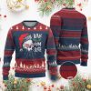 Xmas Bah Humbug Skull Santa Hat Ugly Christmas Sweater - Image 1