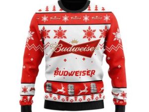Xmas Budweiser Ugly Christmas Sweater - Image 1
