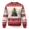 Xmas Cat Ugly Christmas Sweater Santa Paw And Claw Cats Xmas Tree - Image 1