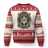 Xmas Cat Ugly Christmas Sweater Vintage Kitten Royal Holly Victorian Wreath - Image 1