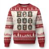 Xmas Cat Ugly Christmas Sweater Vintage Kitten Victorian Holly Wreath - Image 1