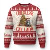 Xmas Childless Cat Lady Ugly Christmas Sweater Funny Cat Christmas Light Tree - Image 1