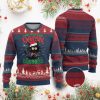 Xmas Harris Walz Ugly Christmas Sweater Funny Santa Cat Mind Your Own Damn Business - Image 1