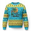 Xmas In Hawaii Ugly Christmas Sweater Retro Hula Girls Santa Hat - Image 1