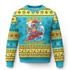 Xmas In Hawaii Ugly Christmas Sweater Surfing Santa Kakau Tattoo - Image 1