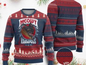 Xmas Krampus Cat Ugly Christmas Sweater Meowy Krampuss Black Cat - Image 1