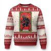 Xmas Krampus Ugly Christmas Sweater American Traditional Tarot Card - Image 1