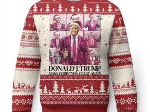 Xmas T Ugly Christmas Sweater Pink T Era Make Christmas Great Again - Image 1