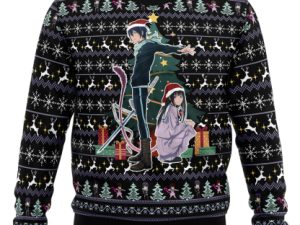 Yato Hiyori Christmas Noragami Ugly Christmas Sweater - Image 1