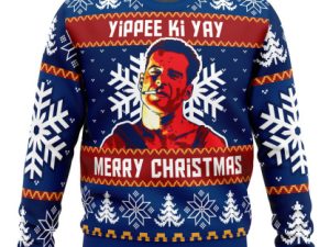 Yippee Ki Yay Die Hard Ugly Christmas Sweater - Image 1