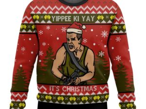 Yippee Ki Yay Its Christmas Die Hard Ugly Christmas Sweater - Image 1