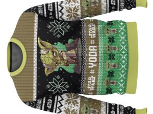 Yoda Cosmic Battles Ugly Christmas Sweater - Image 1