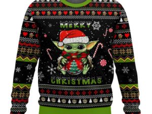 Yoda Ugly Christmas Sweater Holiday Gift - Image 1