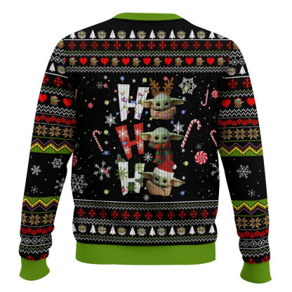 yoda ugly christmas sweater holiday gift 2 Yoda Ugly Christmas Sweater Holiday Gift - Image 2
