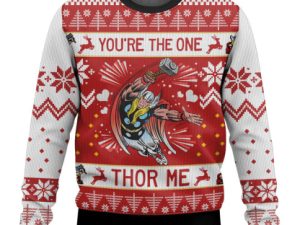 You Are The One Thor Me Ugly Christmas Sweater - Image 1