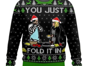 You Just Fold It In Christmas Ugly Christmas Sweater - Image 1