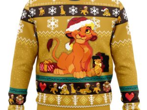 Young Simba The Lion King Ugly Christmas Sweater - Image 1