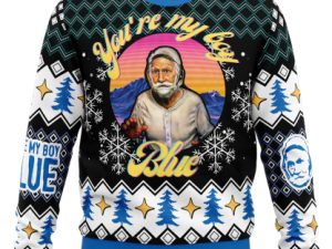 Youre My Boy Blue Old School Ugly Christmas Sweater - Image 1