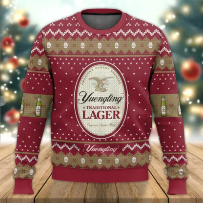 yuengling ugly christmas sweater holiday gift 1 Yuengling Ugly Christmas Sweater Holiday Gift - Image 1