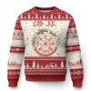 Yule Pagan Ugly Christmas Sweater God Jul Christmas Nordic Vegvisir Wreath - Image 1