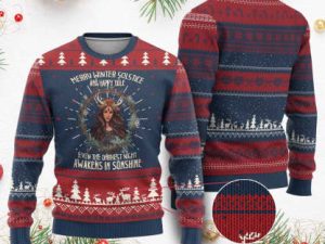 Yule Ugly Christmas Sweater Merry Winter Solstice Awakens In Sunshine - Image 1