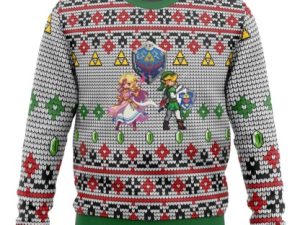 Zelda And Link Ugly Christmas Sweater - Image 1