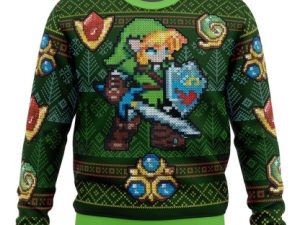 Zelda Link Green Ugly Christmas Sweater - Image 1