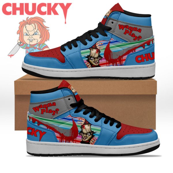 Chucky Costume Chucky AJ1 High Sneakers Shoes For Men And Women - Image 1