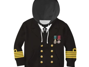 Edward John Smith Costume Cosplay Kid Hoodie Sweatshirt T-Shirt 4 - Image 1