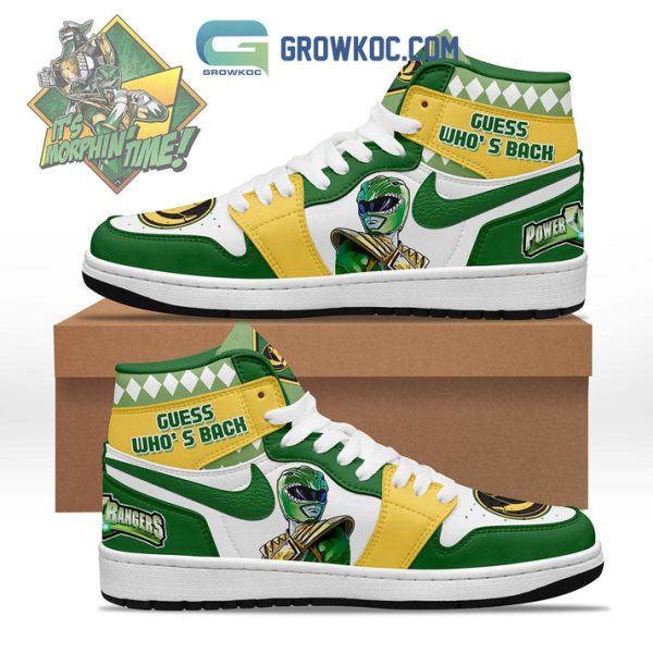 Green Ranger Dragon Shield Mighty Morphin Cosplay Power Rangers AJ1 High Sneakers Shoes For Men And Women - Image 1