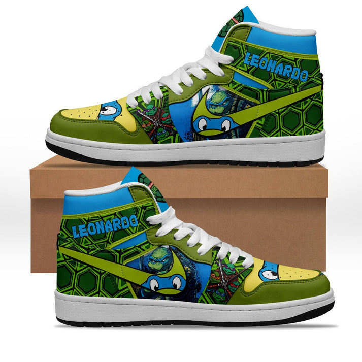 leonardo tmnt costume teenage mutant ninja turtles aj1 high sneakers shoes for men and women 1 Leonardo TMNT Costume Teenage Mutant Ninja Turtles AJ1 High Sneakers Shoes For Men And Women - Image 1