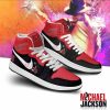 Michael Jackson red Costume Michael Jackson AJ1 High Sneakers Shoes For Men And Women - Image 1