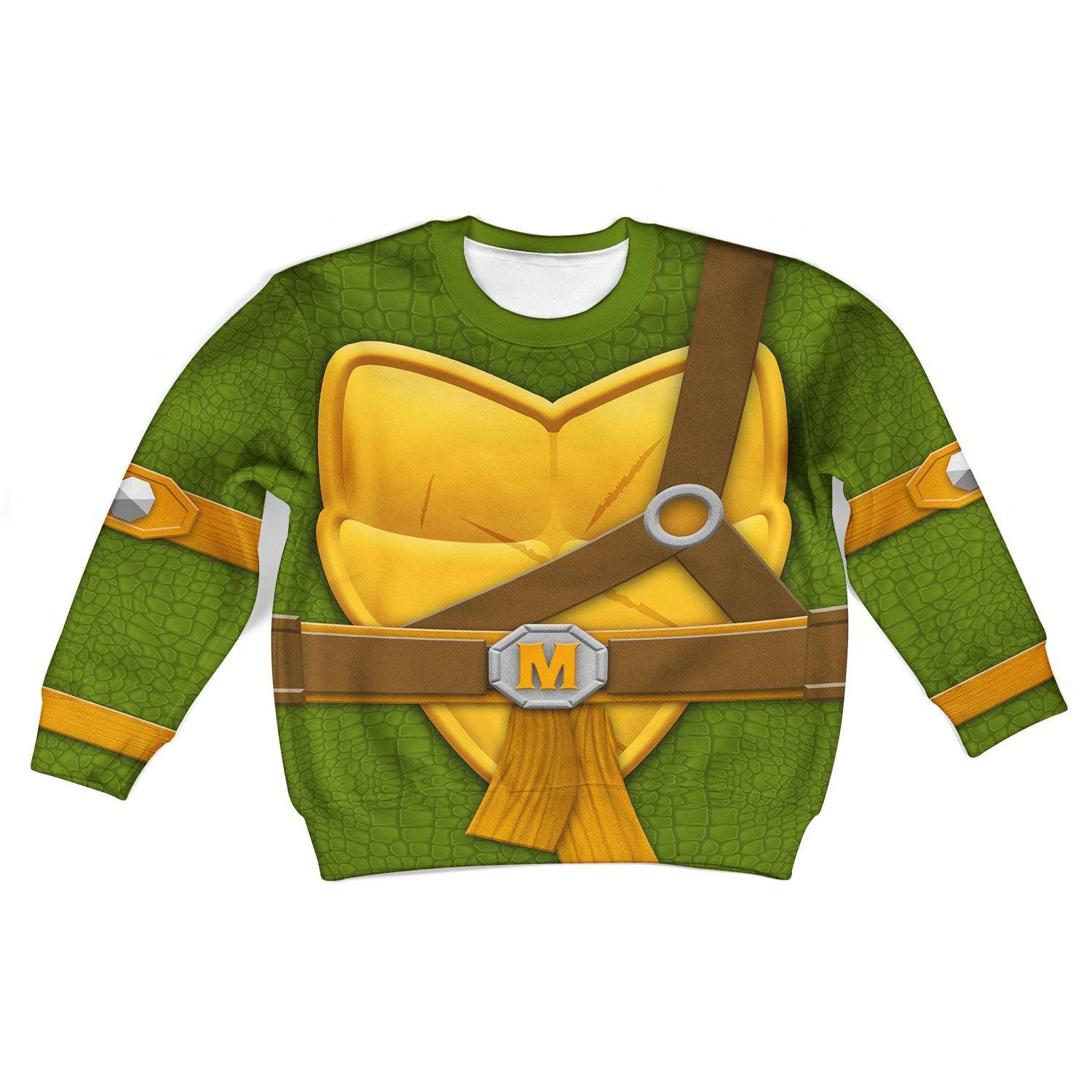 michelangelo costume cosplay kid hoodie sweatshirt t shirt 2 1 Michelangelo Costume Cosplay Kid Hoodie Sweatshirt T-Shirt 2 - Image 1