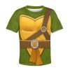 Michelangelo Costume Cosplay Kid Hoodie Sweatshirt T-Shirt 3 - Image 1