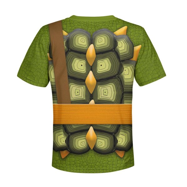 Michelangelo Costume Cosplay Kid Hoodie Sweatshirt T-Shirt 3 - Image 2