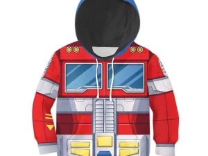 Optimus Prime Kid Costume Cosplay Hoodie Sweatshirt T-Shirt 1 - Image 1