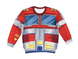Optimus Prime Kid Costume Cosplay Hoodie Sweatshirt T-Shirt 2 - Image 1