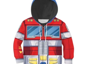 Optimus Prime Kid Costume Cosplay Hoodie Sweatshirt T-Shirt 4 - Image 1