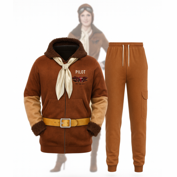 Proud Amelia Earhart - Inspired Pilot Costumes Track suit - Image 1