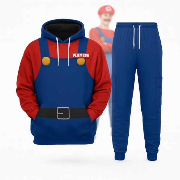 Proud Mario-Inspired Plumber Costumes Track suit - Image 1
